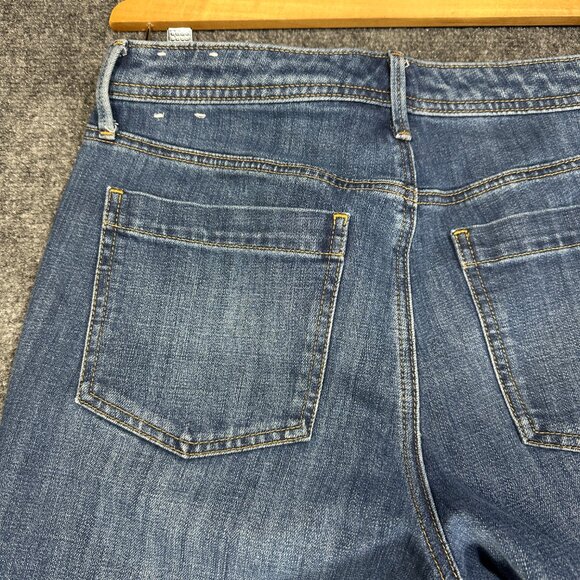 Talbots Jeans Womens 8 Demi Boot Crop Medium Wash Cotton Stretch Pockets - Picture 9 of 9